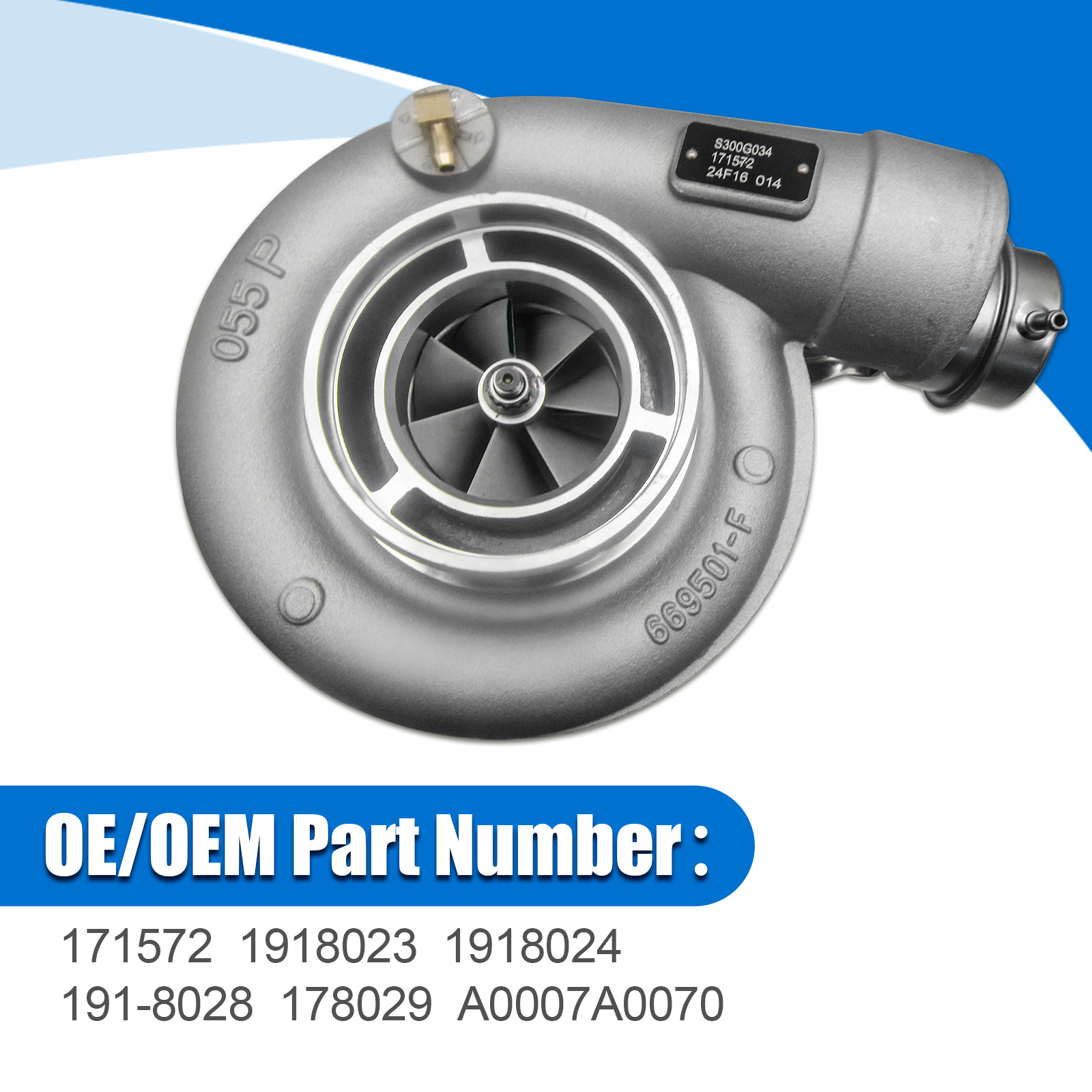 Turbocharger Turbo Kit Compatible with 2000-2004 Caterpillar Truck with 3126 3126B 3126E C7 Engine