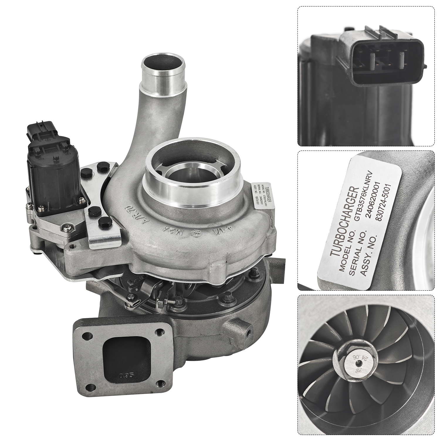 830724-5001 Geramic Bearing Turbocharger Fit for Hino Truck 268 338 338T Range with J08E 7.7L Replace# GTB3576KLNRV