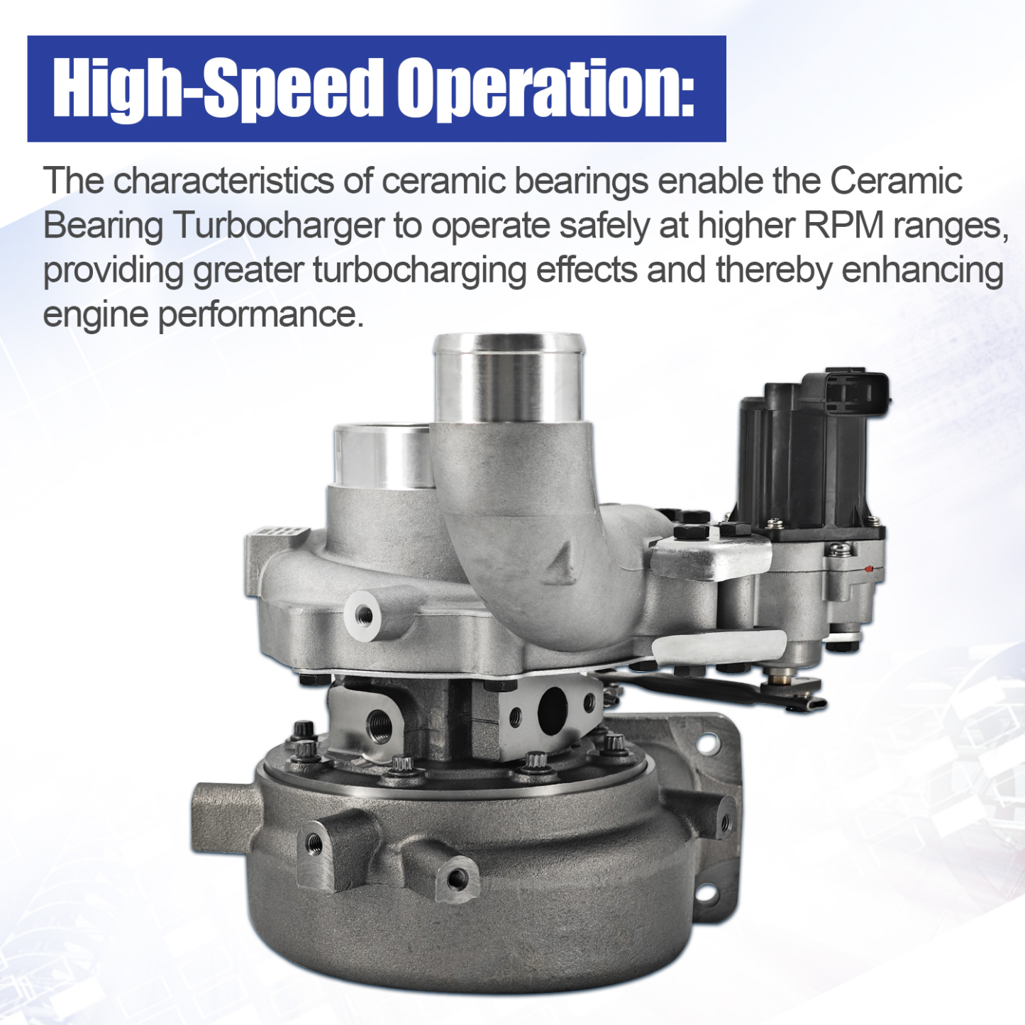 830724-5001 Geramic Bearing Turbocharger Fit for Hino Truck 268 338 338T Range with J08E 7.7L Replace# GTB3576KLNRV