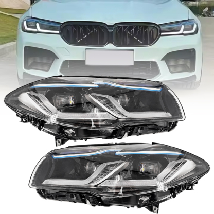 Left+Right LED Headlights Fit for BMW 5 Series 528i 530i 535i Active Hybrid 5 F10 F11 2010-2013  