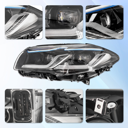 Left+Right LED Headlights Fit for BMW 5 Series 528i 530i 535i Active Hybrid 5 F10 F11 2010-2013  
