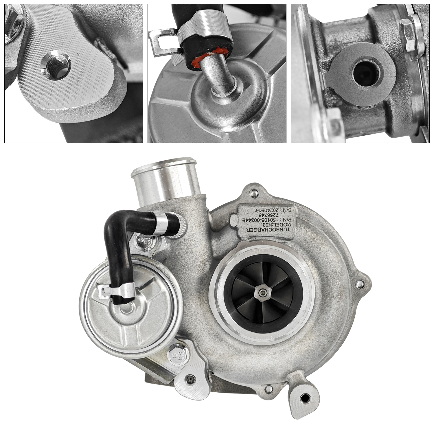 Turbo K03 Turbocharger 7256748 Compatible with Doosan Engine D34 Bobcat Loader A770 S740 S750 S770 S850 T740 T750 T770 T870
