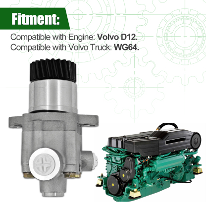20532472 20357309 Power Steering Pump Fits for Volvo D12 Engine WG64 Truck