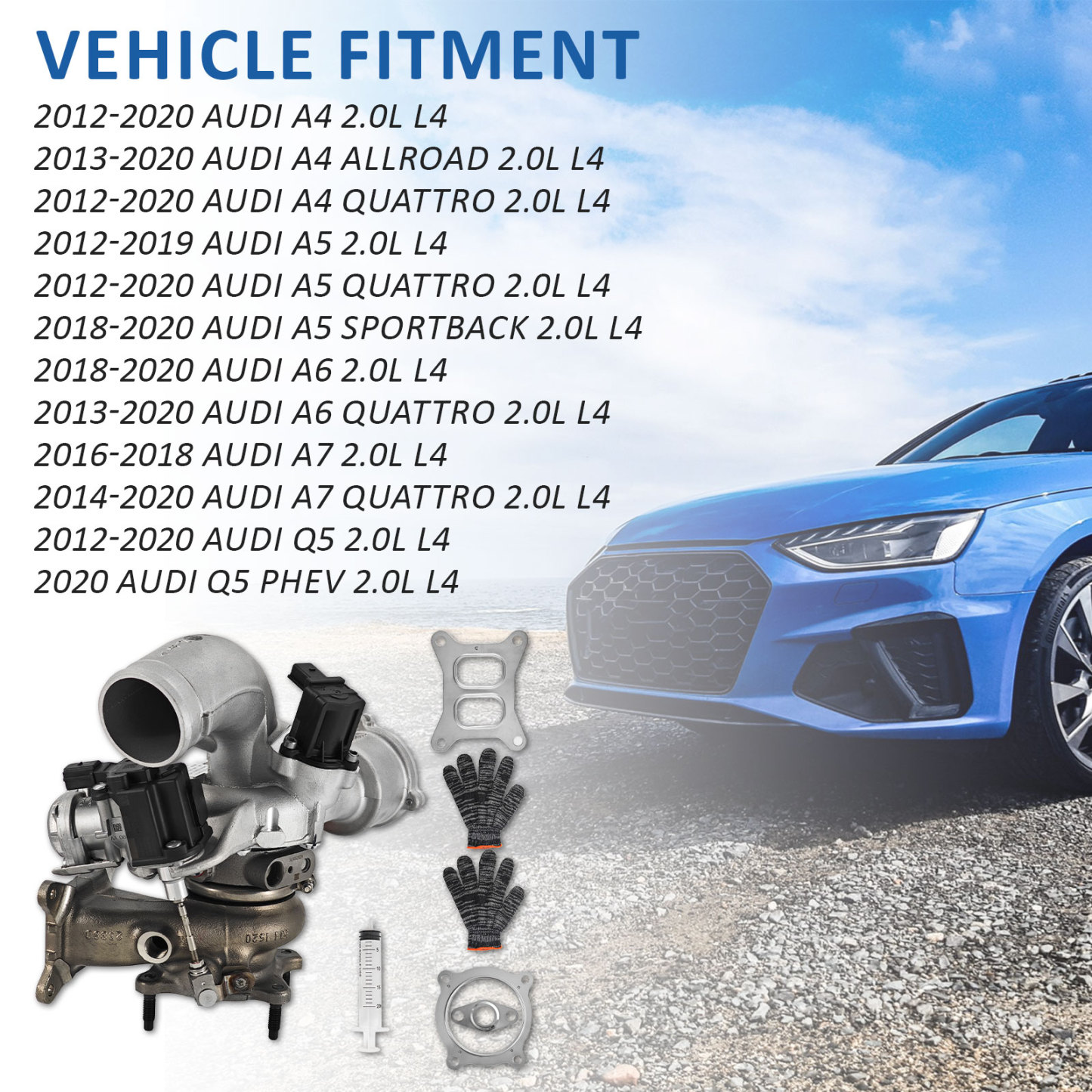 06L145722B Turbo Turbocharger RHF5 Fits For 2012-2020 Audi A4 A5 A6 A7 Q5 2.0L l4