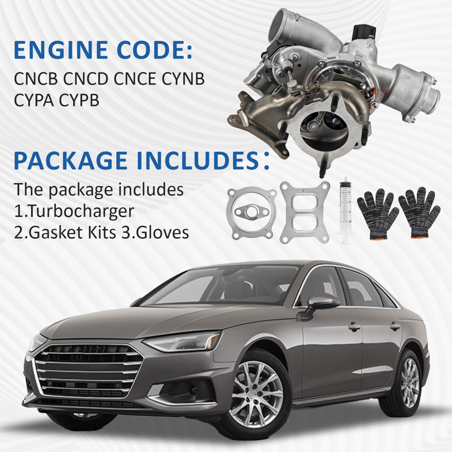 06L145722B Turbo Turbocharger RHF5 Fits For 2012-2020 Audi A4 A5 A6 A7 Q5 2.0L l4