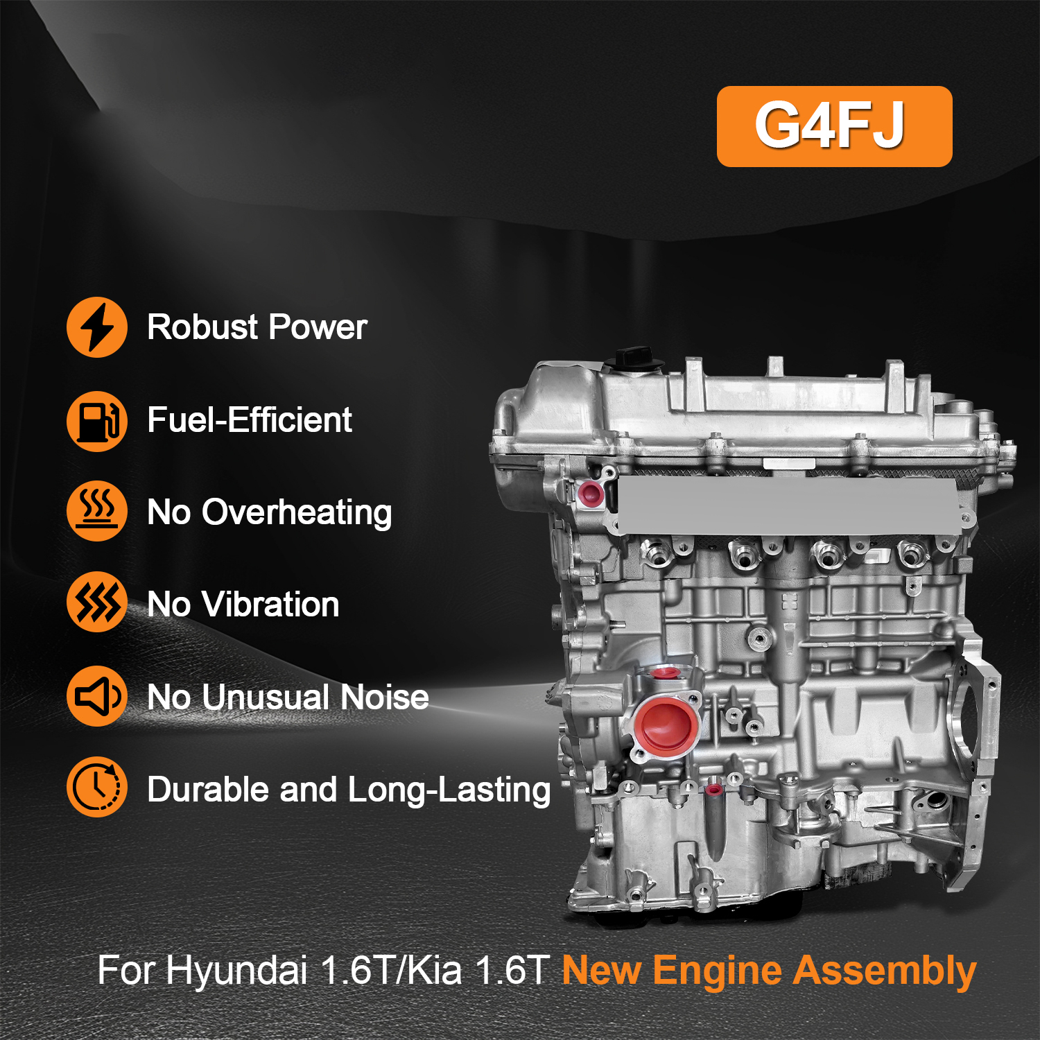 G4FJ 1.6L Engine Assembly Kit 1.6T for Hyundai Accent Verna (RB/RC)2011-2017, Elantra (AD) 2017-2020, Lafesta 2018-2022, for Kia Cee'd (JD) 2012-2018, 
