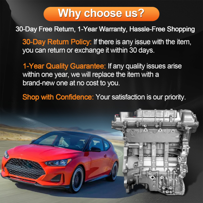G4FJ 1.6L Engine Assembly Kit 1.6T for Hyundai Accent Verna (RB/RC)2011-2017, Elantra (AD) 2017-2020, Lafesta 2018-2022, for Kia Cee'd (JD) 2012-2018, 