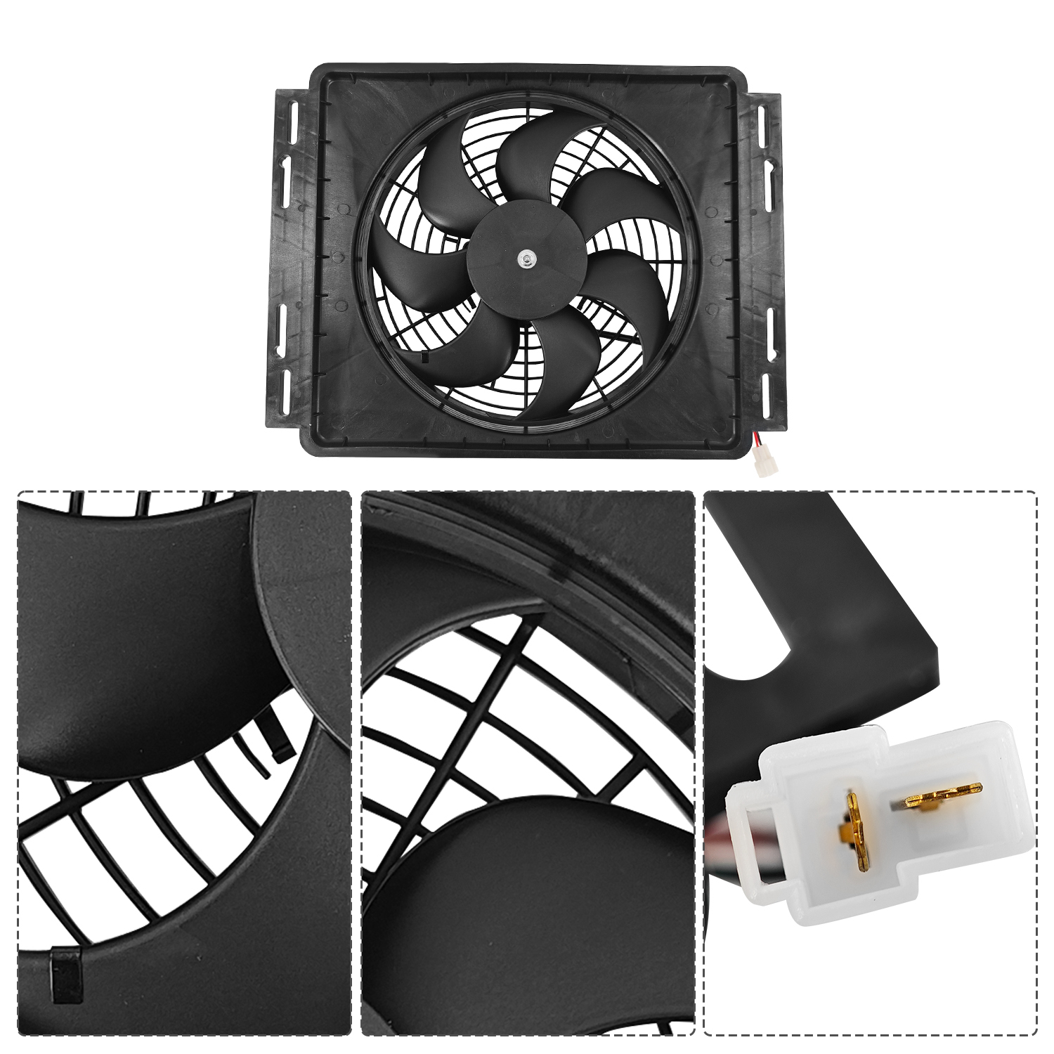 12V A/C Compressor Condenser SD508, Condenser Fan, Evaporator Unit (18.000BTU) Receiver Drier, Hoses and Fittings for cars, Trucks, RVs, Universal Under Dash Air Conditioner Cooling Heating