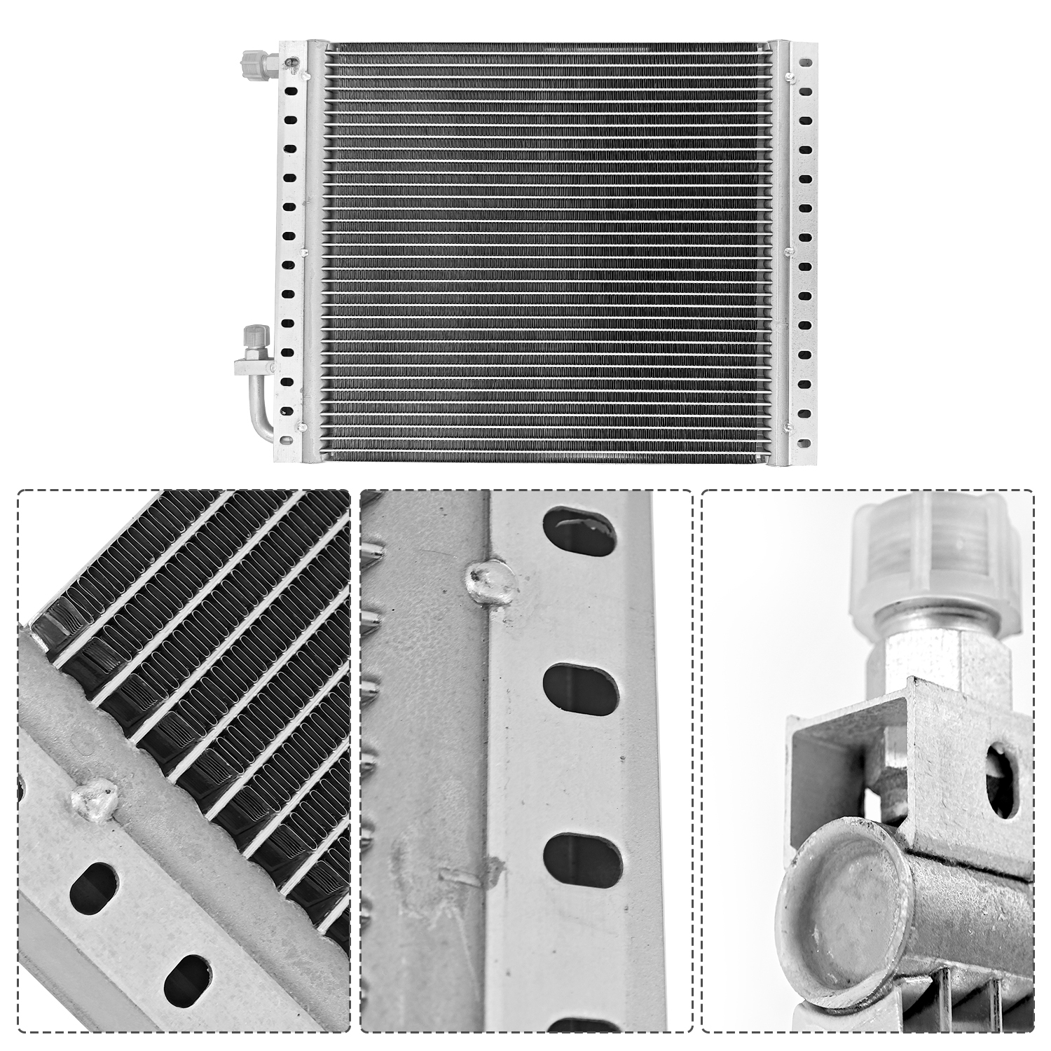 12V A/C Compressor Condenser SD508, Condenser Fan, Evaporator Unit (18.000BTU) Receiver Drier, Hoses and Fittings for cars, Trucks, RVs, Universal Under Dash Air Conditioner Cooling Heating