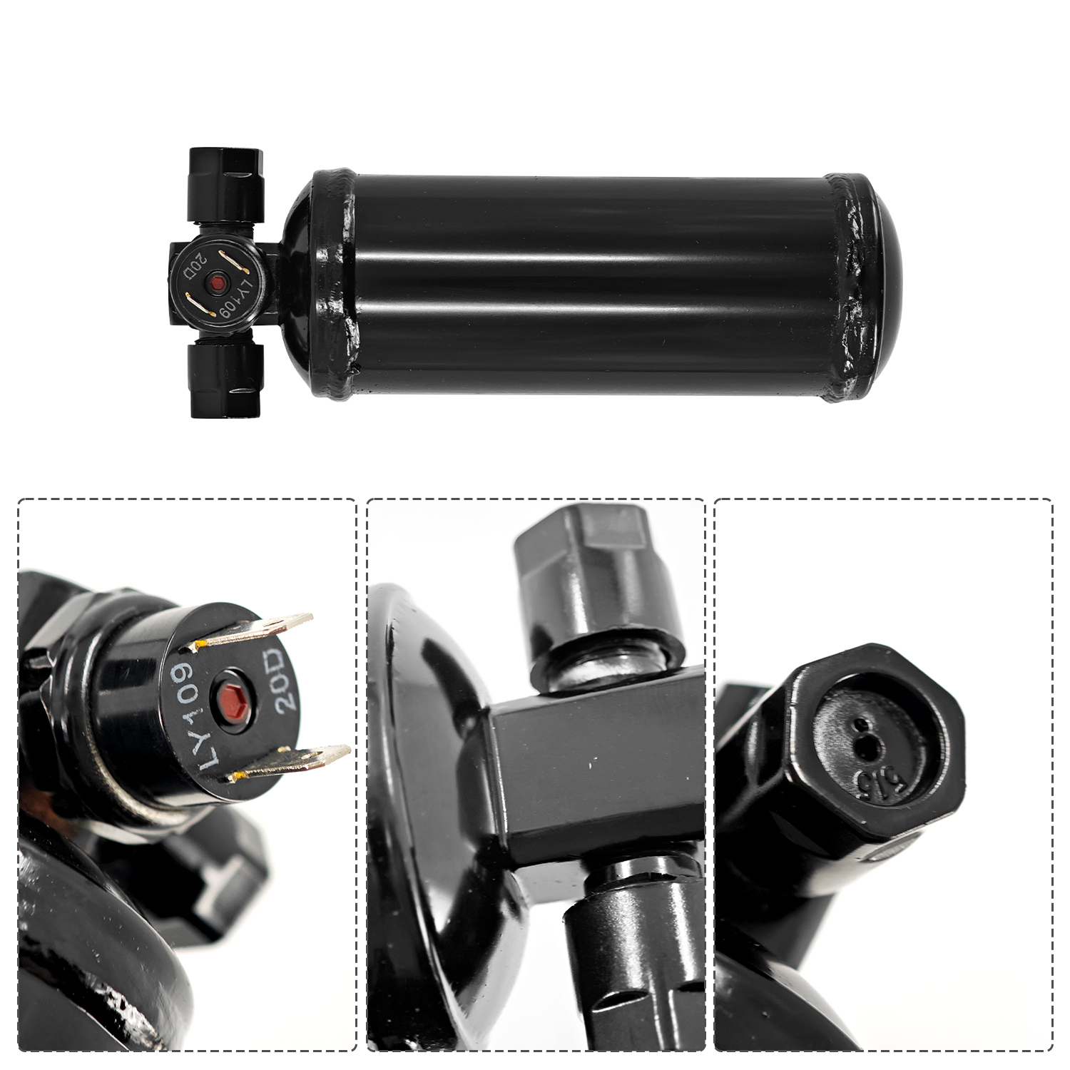 12V A/C Compressor Condenser SD508, Condenser Fan, Evaporator Unit (18.000BTU) Receiver Drier, Hoses and Fittings for cars, Trucks, RVs, Universal Under Dash Air Conditioner Cooling Heating
