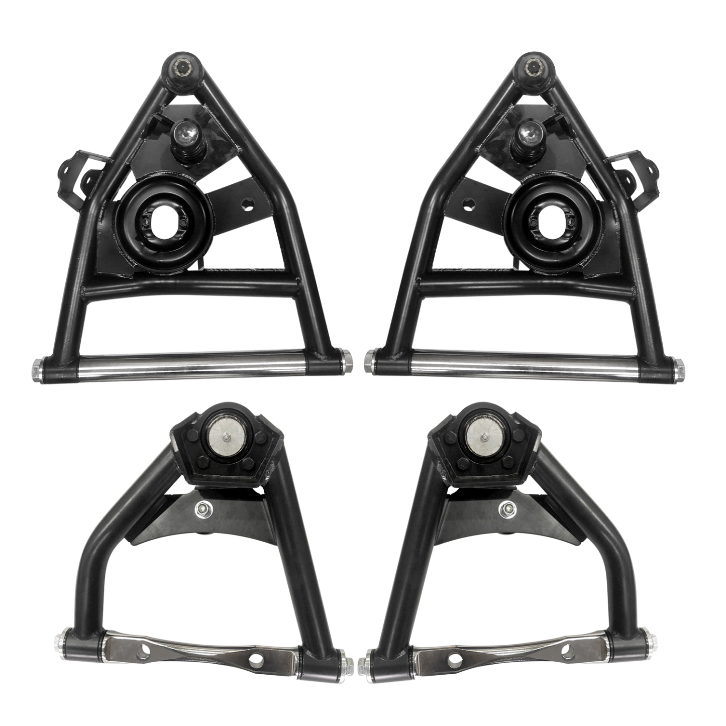 4PCS Front Tubular Upper & Lower Control Arms for Chevy C10 (Suburban) 1973-1987 for GMC C10 (Suburban) 4.1L~7.4L 1973-1987