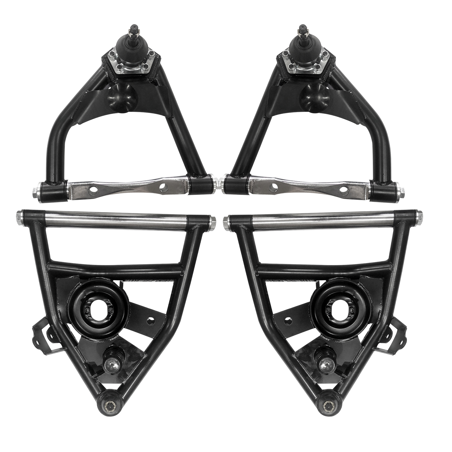 4PCS Front Tubular Upper & Lower Control Arms for Chevy C10 (Suburban) 1973-1987 for GMC C10 (Suburban) 4.1L~7.4L 1973-1987