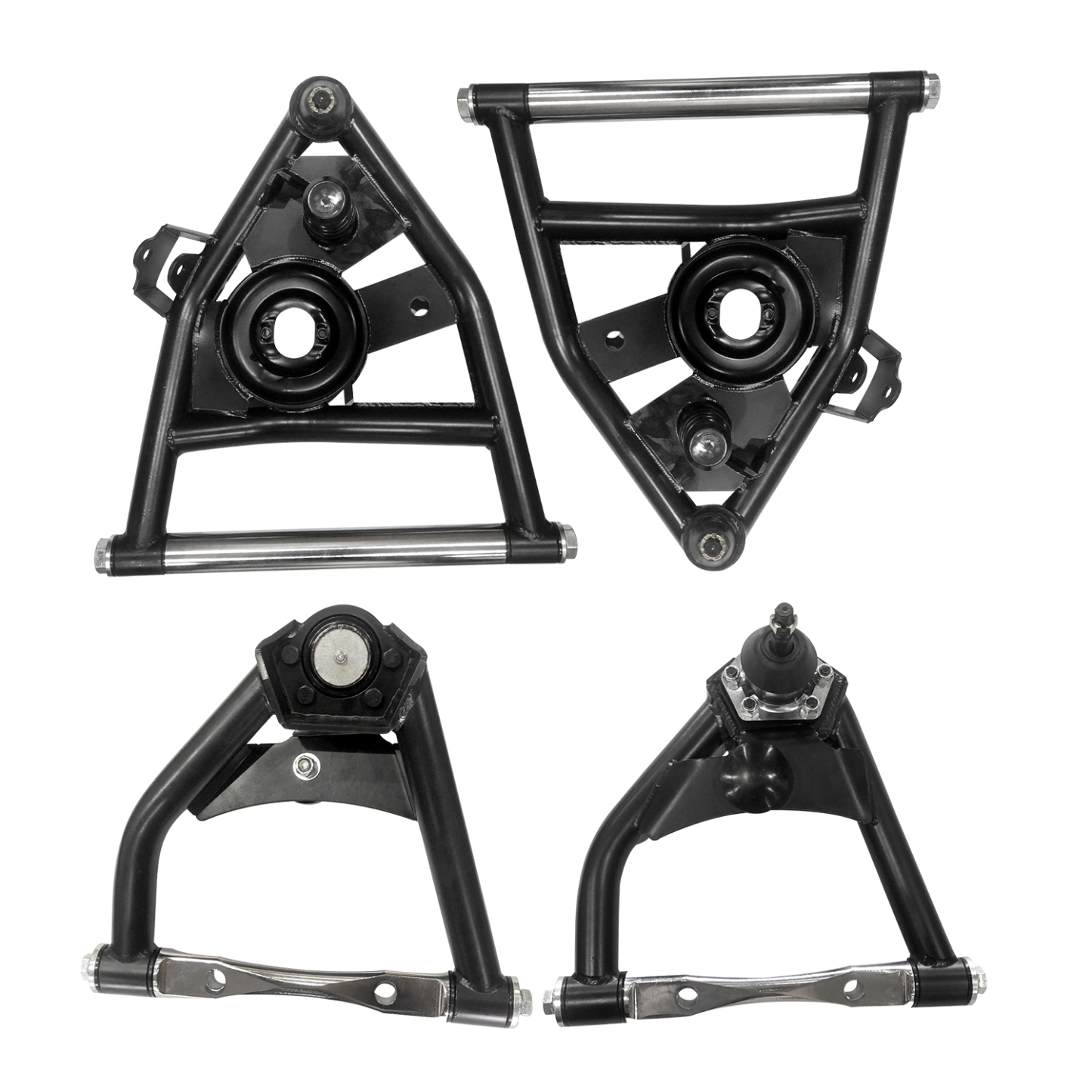 4PCS Front Tubular Upper & Lower Control Arms for Chevy C10 (Suburban) 1973-1987 for GMC C10 (Suburban) 4.1L~7.4L 1973-1987