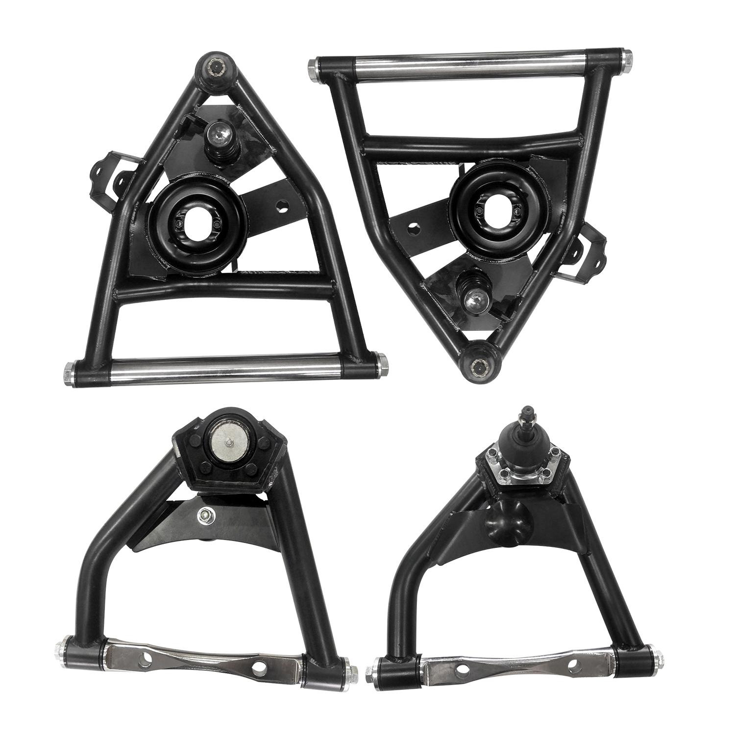 4PCS Front Tubular Upper & Lower Control Arms for Chevy C10 (Suburban) 1973-1987 for GMC C10 (Suburban) 4.1L~7.4L 1973-1987