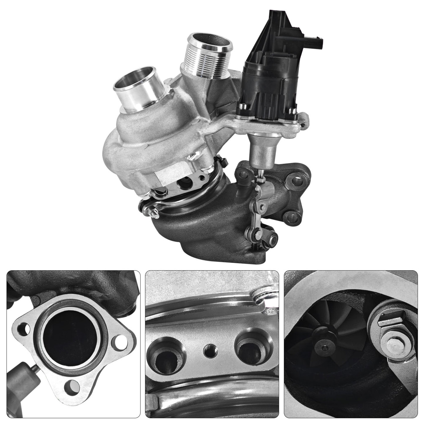 K03 Left Complete Turbocharger Turbo Kit with Gasket & Wastegate Actuator for Ford F150 2018-2020, Expedition 2018-2021