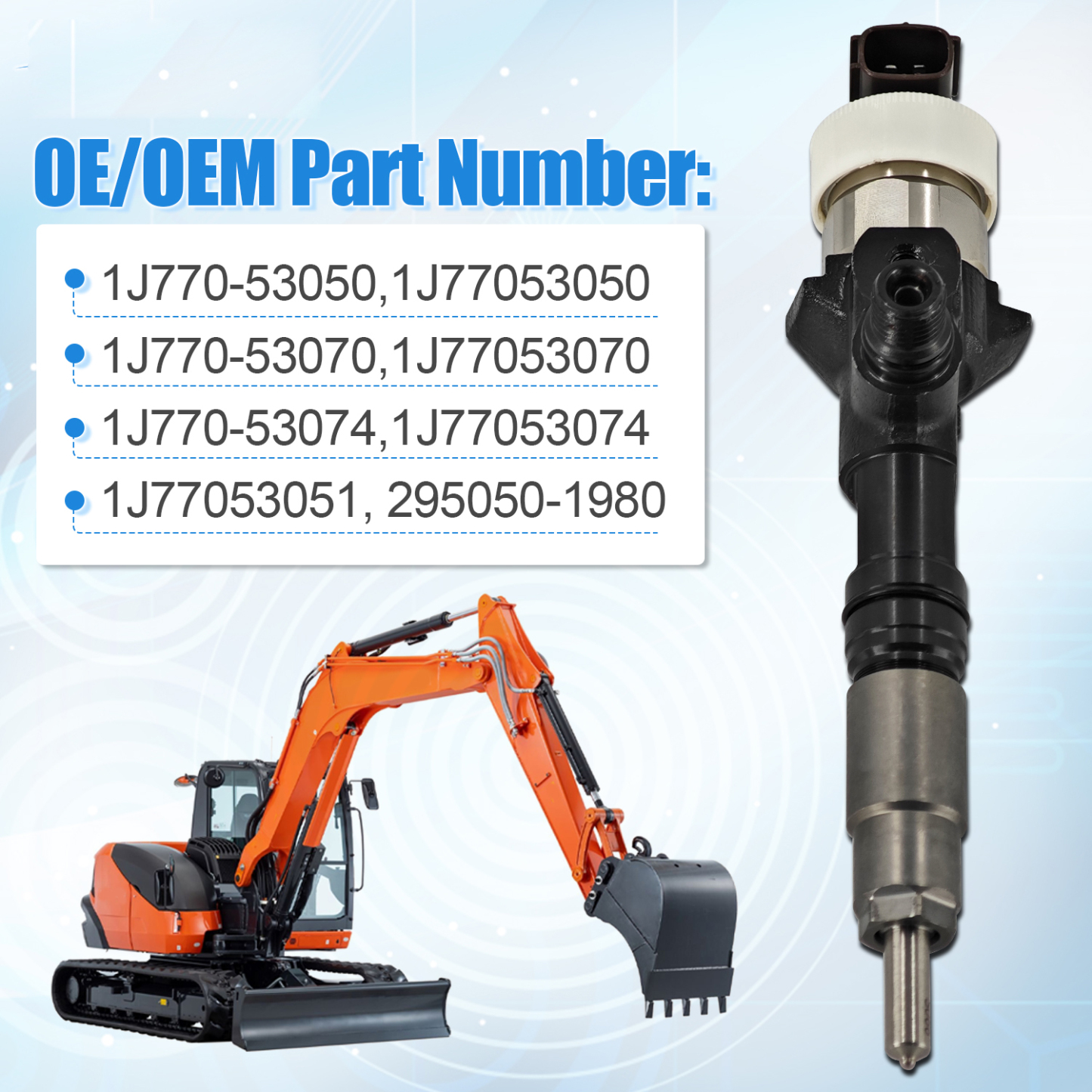 Fuel Injector 436-1096 1J770-53050 for Caterpillar C3.3B Kubota V3307 Tier 4