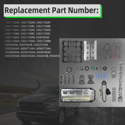 53022263AF Camshaft & MDS Valve Lifters Timing Chain Kit Compatible with Dodge Ram 1500 Durango Chrysler Aspen 5.7L Engine 