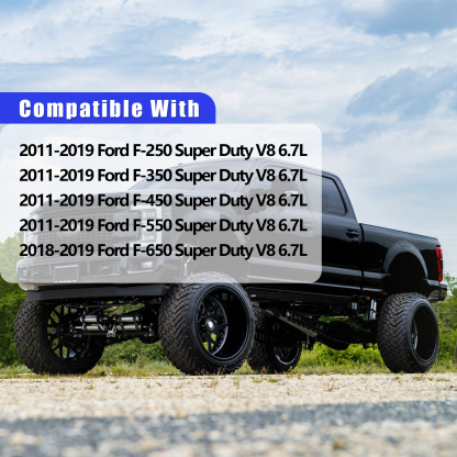 Aluminum Upper Engine Oil Pan for Ford F250 F350 F450 F550 F650 2011-2019 Super Duty 6.7L Diesel