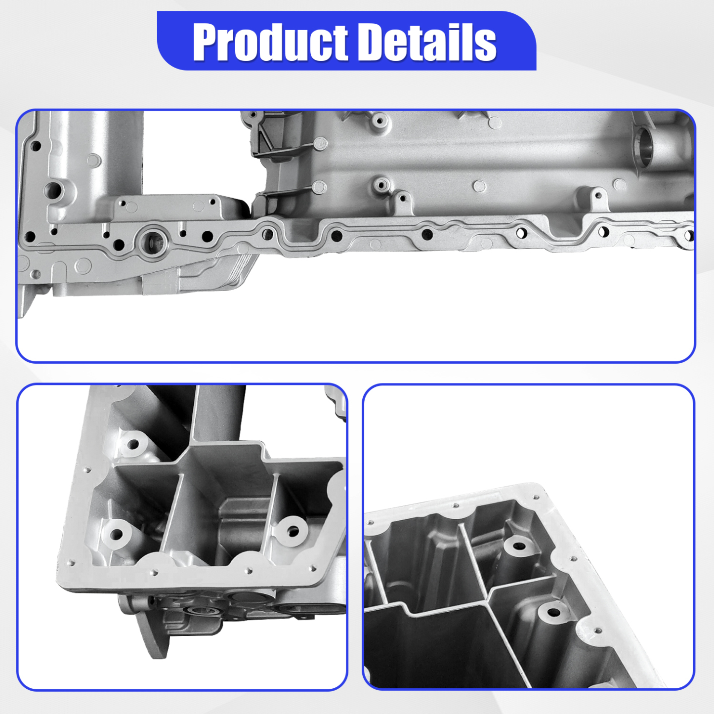 Aluminum Upper Engine Oil Pan for Ford F250 F350 F450 F550 F650 2011-2019 Super Duty 6.7L Diesel