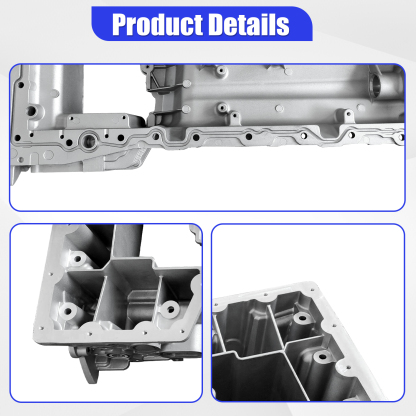 Aluminum Upper Engine Oil Pan for Ford F250 F350 F450 F550 F650 2011-2019 Super Duty 6.7L Diesel