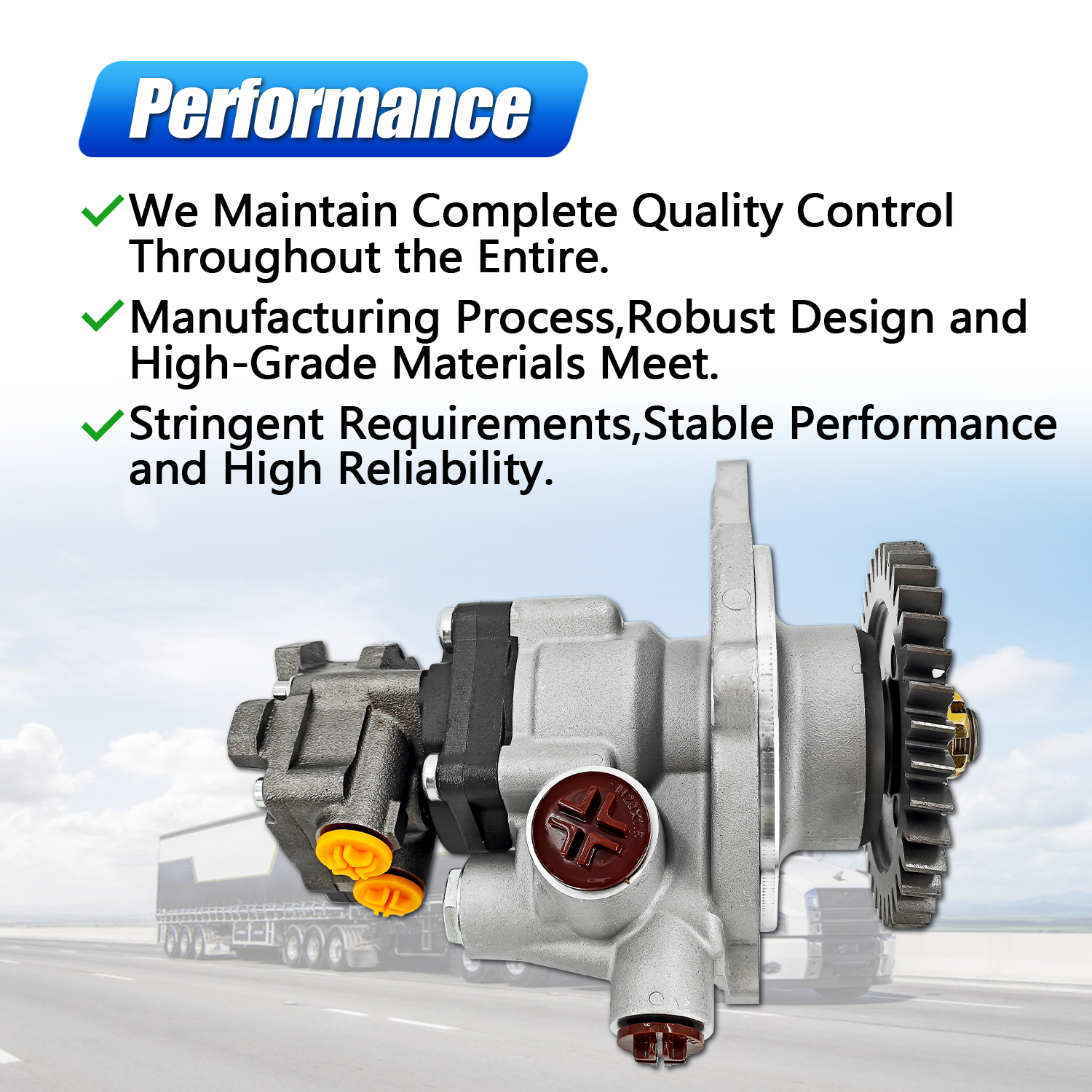 20770313 Power Steering & Fule Pump 21017829 Compatible With VOLVO D11 D13 MACK MP7 MP8