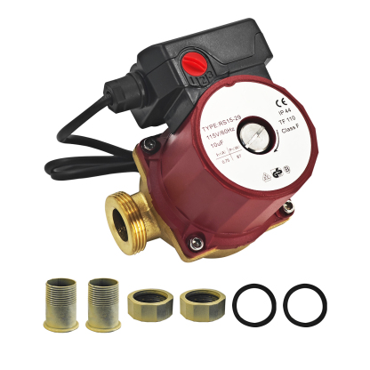 Bronze Recirculating Pump, Hot Water Circulator 1/8 HP 115V, UP15-29SU/LC, 59896776 Non-Submersible Circulation Pump with Line Cord, 1-1/4" Union