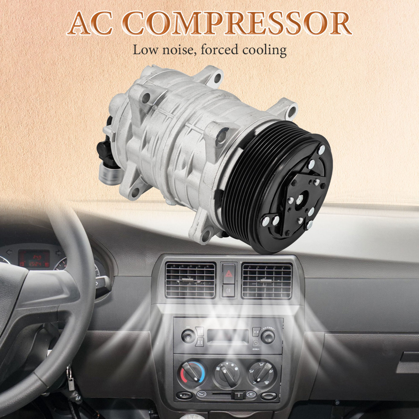 20-46282 TM-16 8GR 12V AC Compressor Compatible with Shuttle Bus VA RV Transair Carrier System 