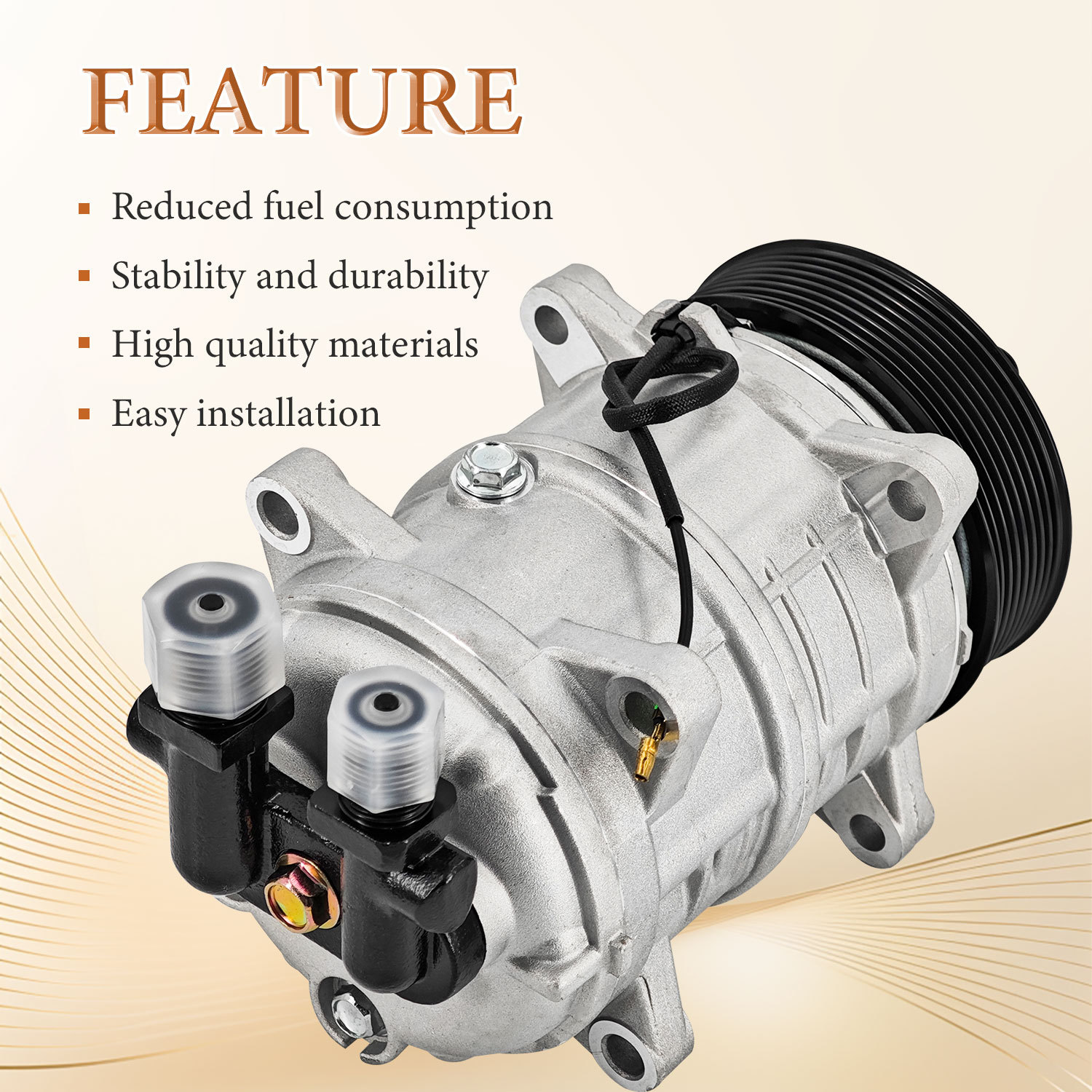 20-46282 TM-16 8GR 12V AC Compressor Compatible with Shuttle Bus VA RV Transair Carrier System 