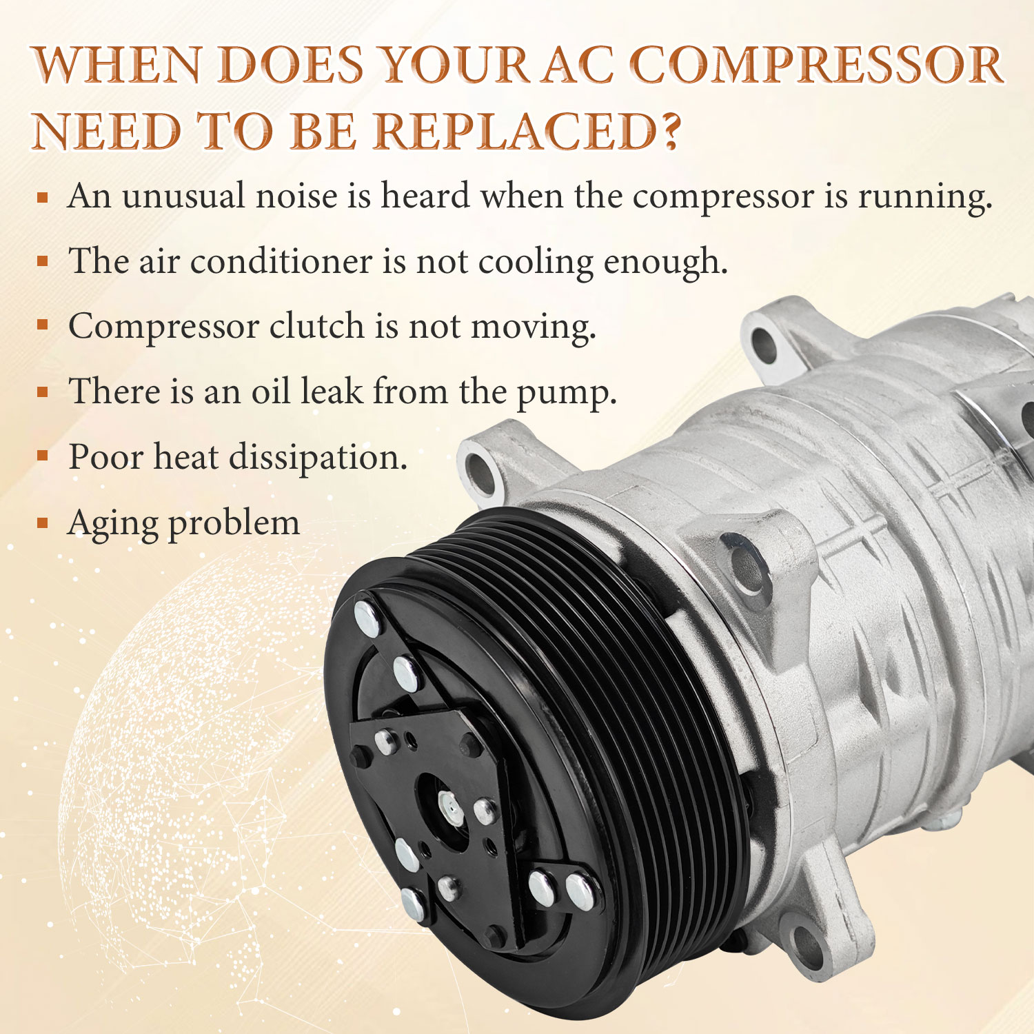 20-46282 TM-16 8GR 12V AC Compressor Compatible with Shuttle Bus VA RV Transair Carrier System 