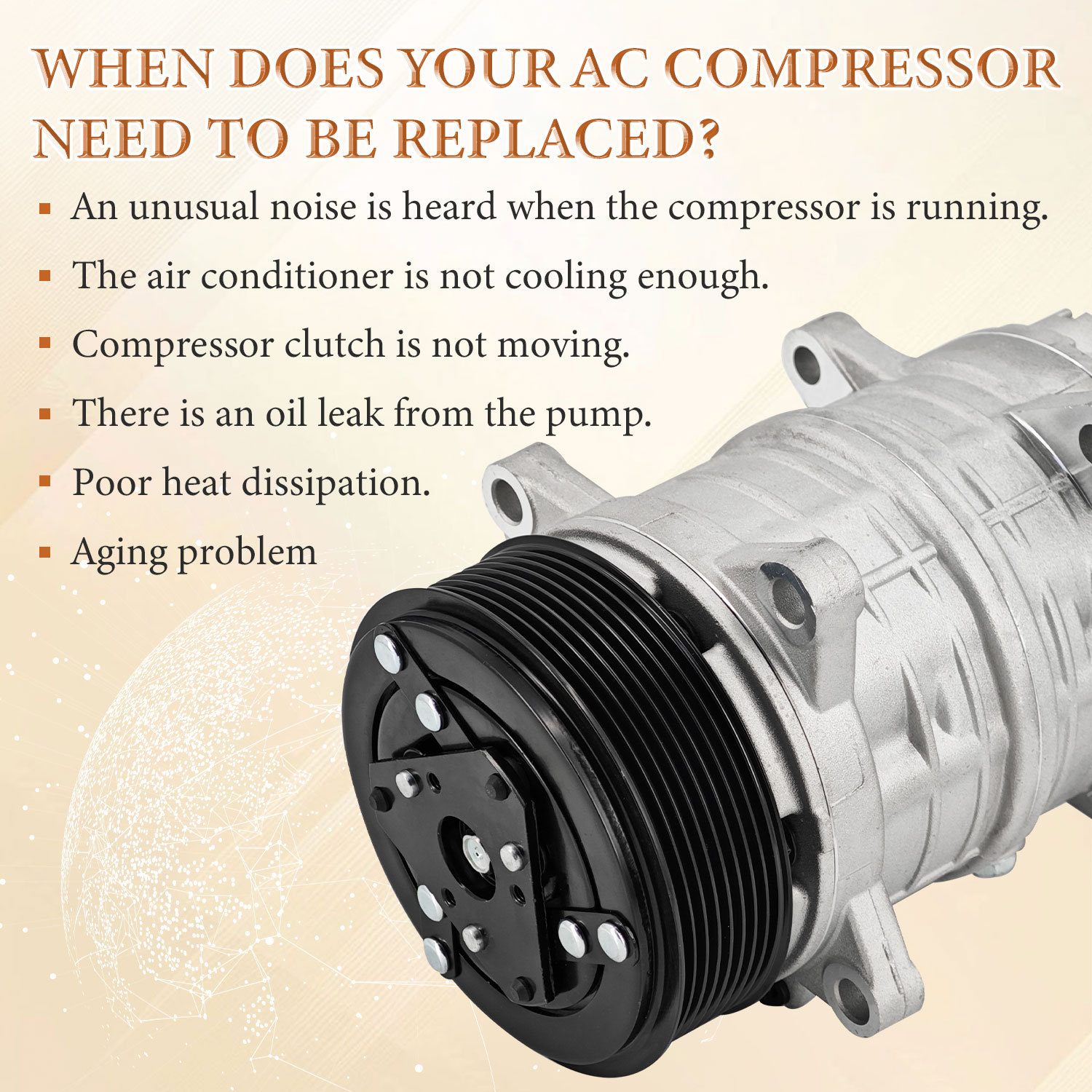 20-46282 TM-16 8GR 12V AC Compressor Compatible with Shuttle Bus VA RV Transair Carrier System 