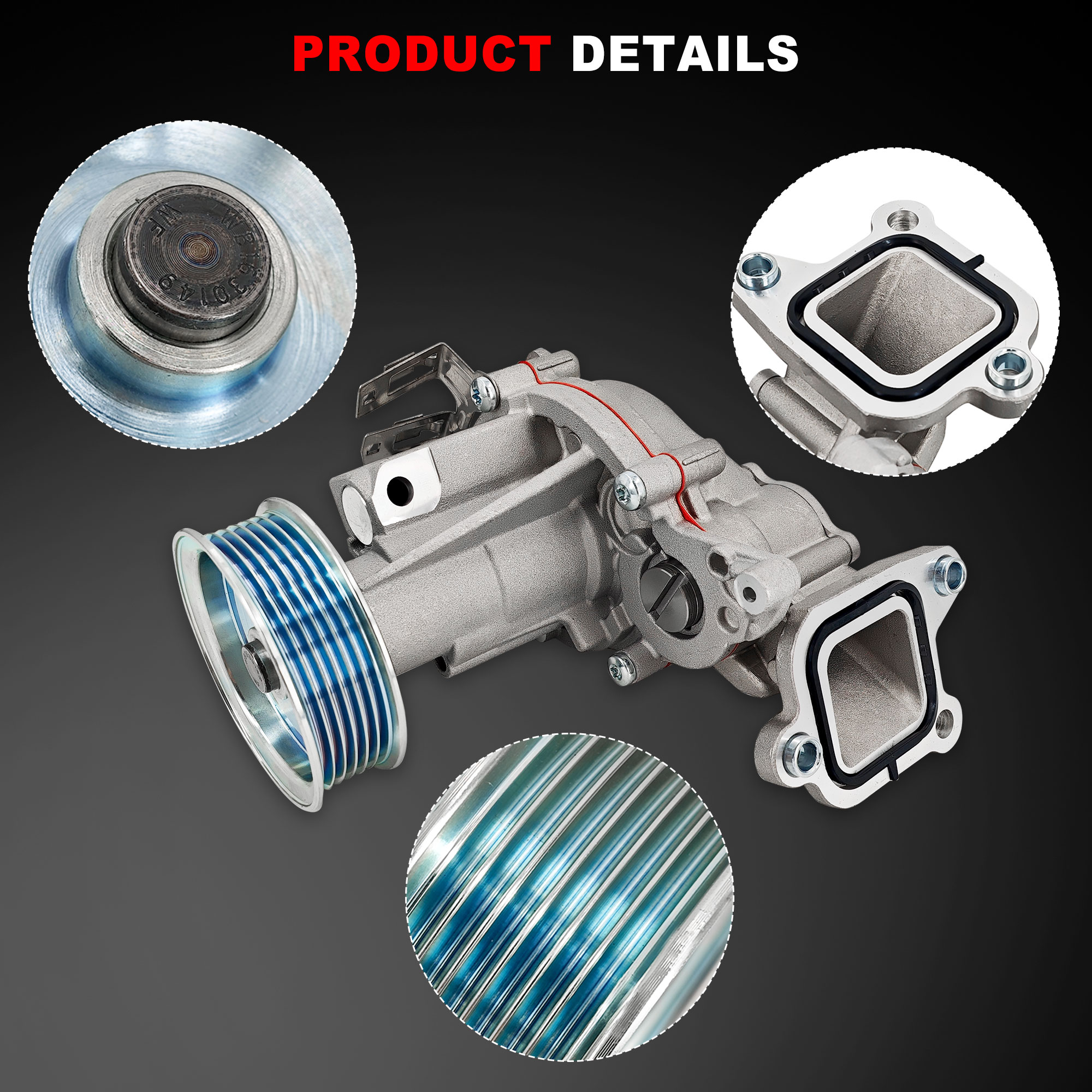 Engine Water Pump for Jeep Wrangler JL 2018-2022 2.0L L4 #5048283AF