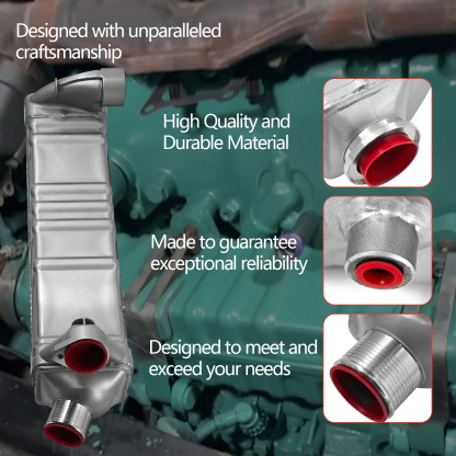 85136428 EGR Cooler with Hose and Clamps for 2008-2016 Mack MP8 Volvo D13 Engine 12.8L