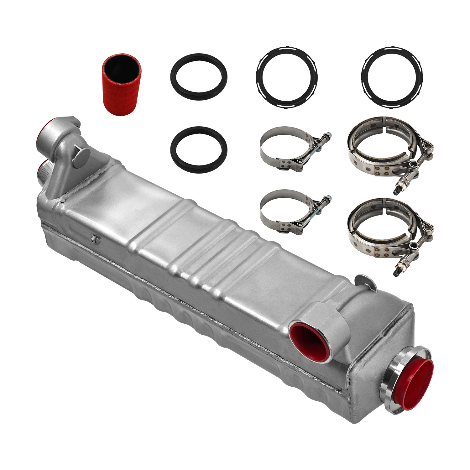 85136428 EGR Cooler with Hose and Clamps for 2008-2016 Mack MP8 Volvo D13 Engine 12.8L