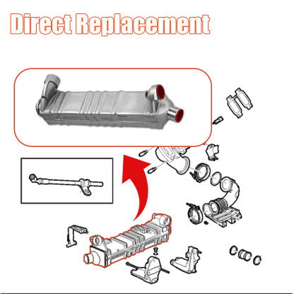 85136428 EGR Cooler with Hose and Clamps for 2008-2016 Mack MP8 Volvo D13 Engine 12.8L