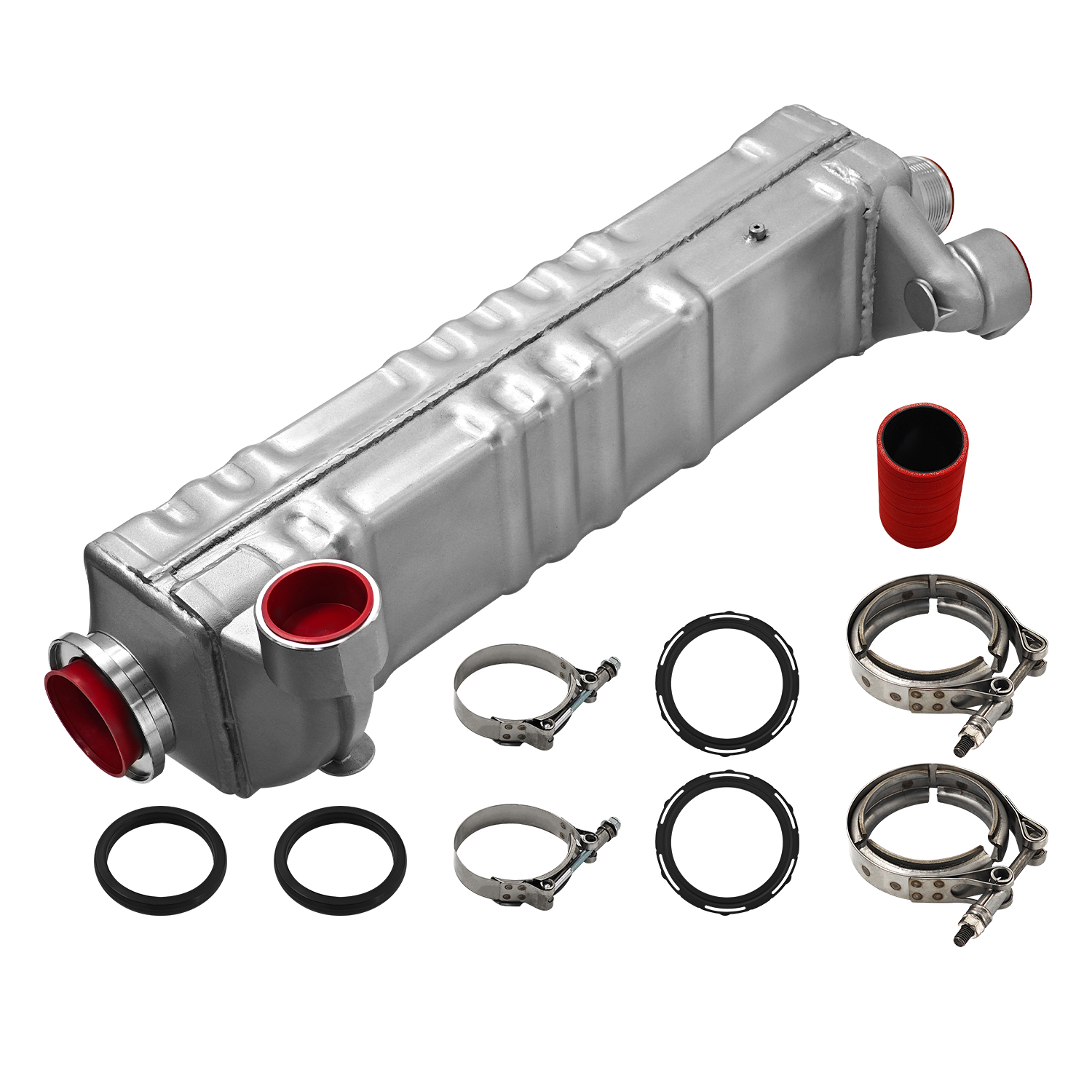 85136428 EGR Cooler with Hose and Clamps for 2008-2016 Mack MP8 Volvo D13 Engine 12.8L