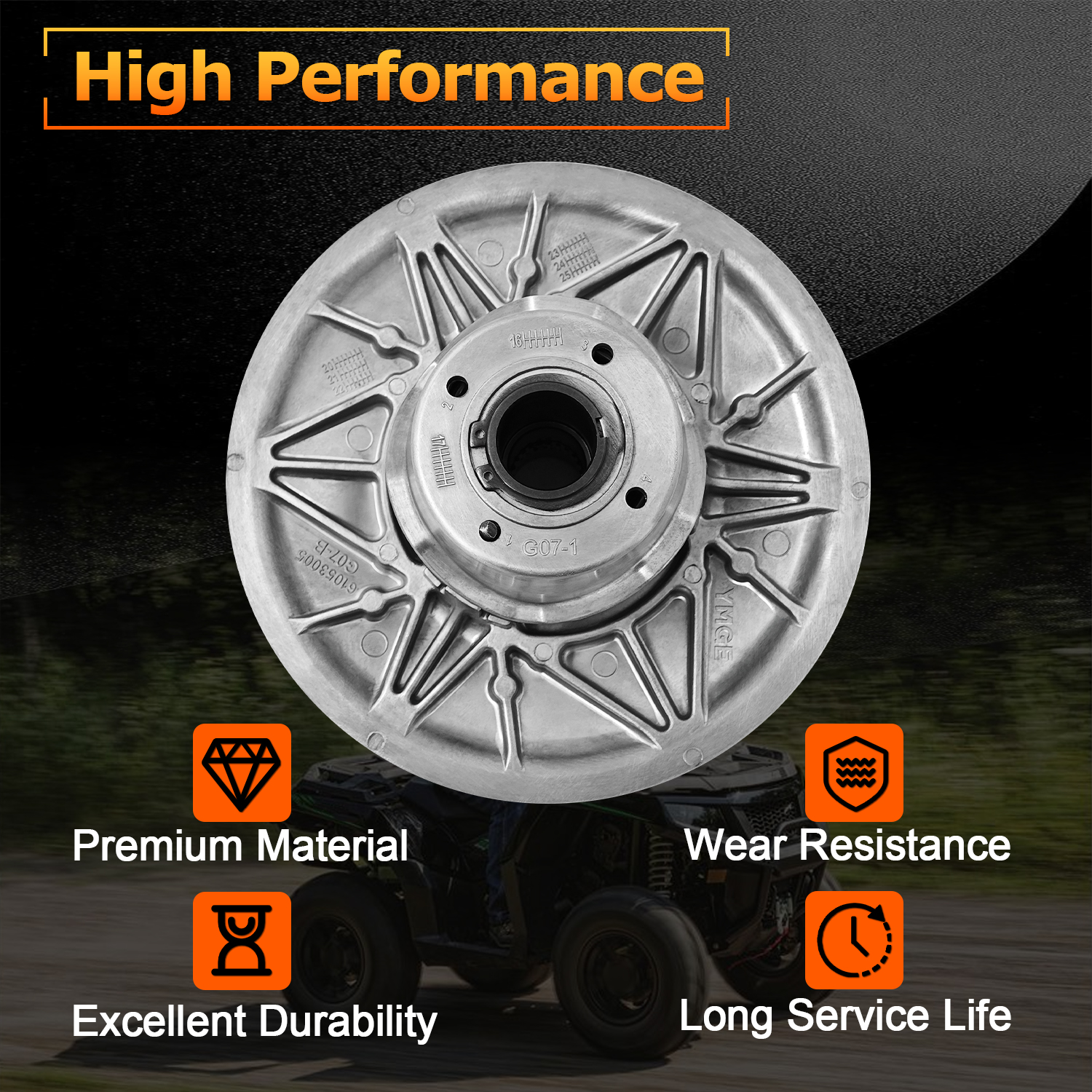 Secondary Driven Clutch for Arctic Cat 550 650 700 1000 2005-2022 Prowler TRV TBX Alterra H1 XT GT EPS EFI