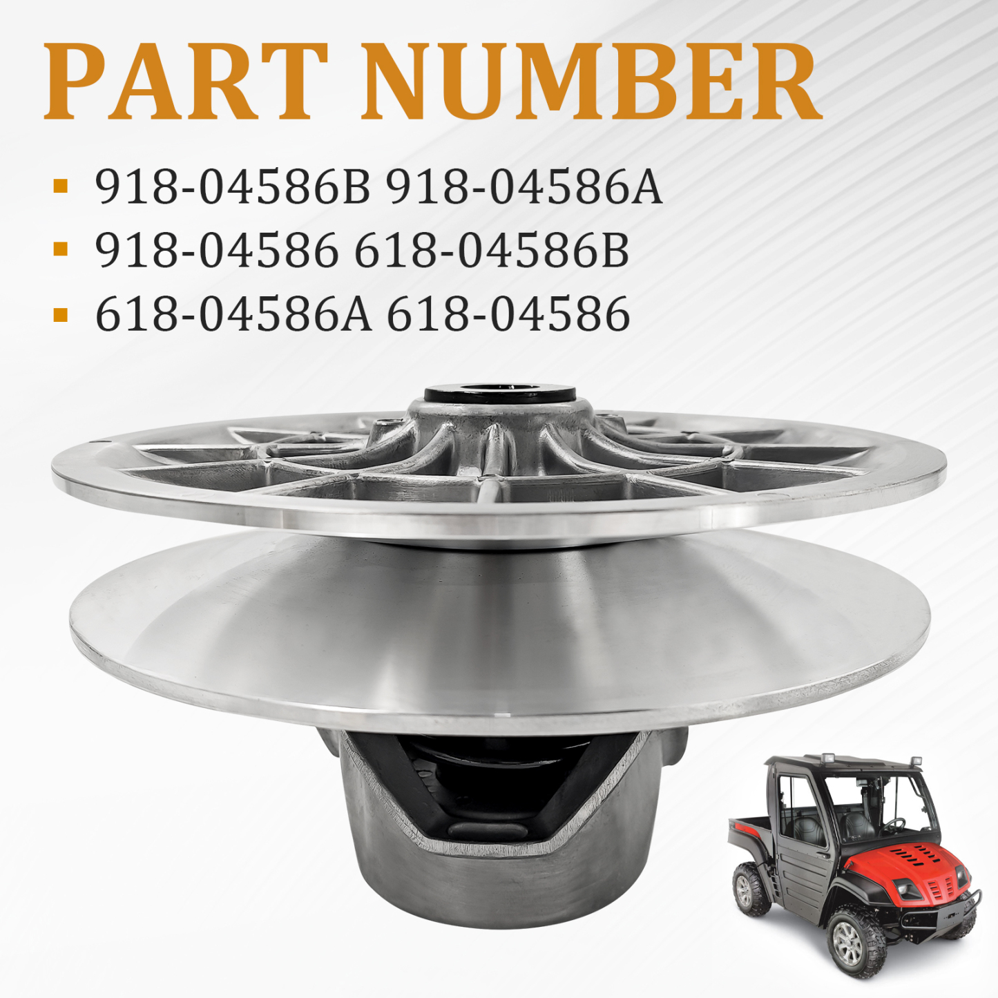 918-04586B Secondary Driven Clutch CVT Assembly Fits For Cub Cadet Volunteer 465 466 467 475 EFI