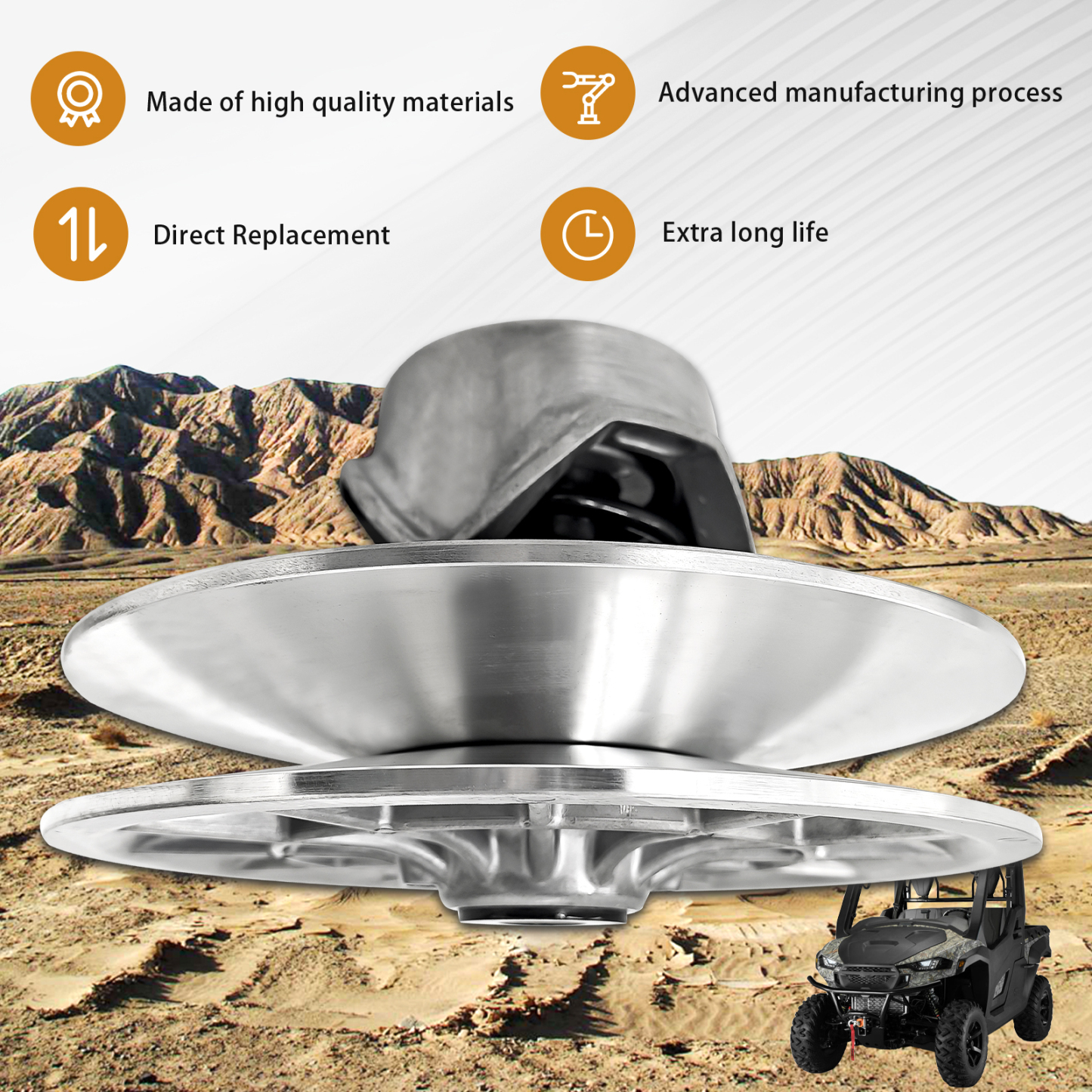 918-04586B Secondary Driven Clutch CVT Assembly Fits For Cub Cadet Volunteer 465 466 467 475 EFI