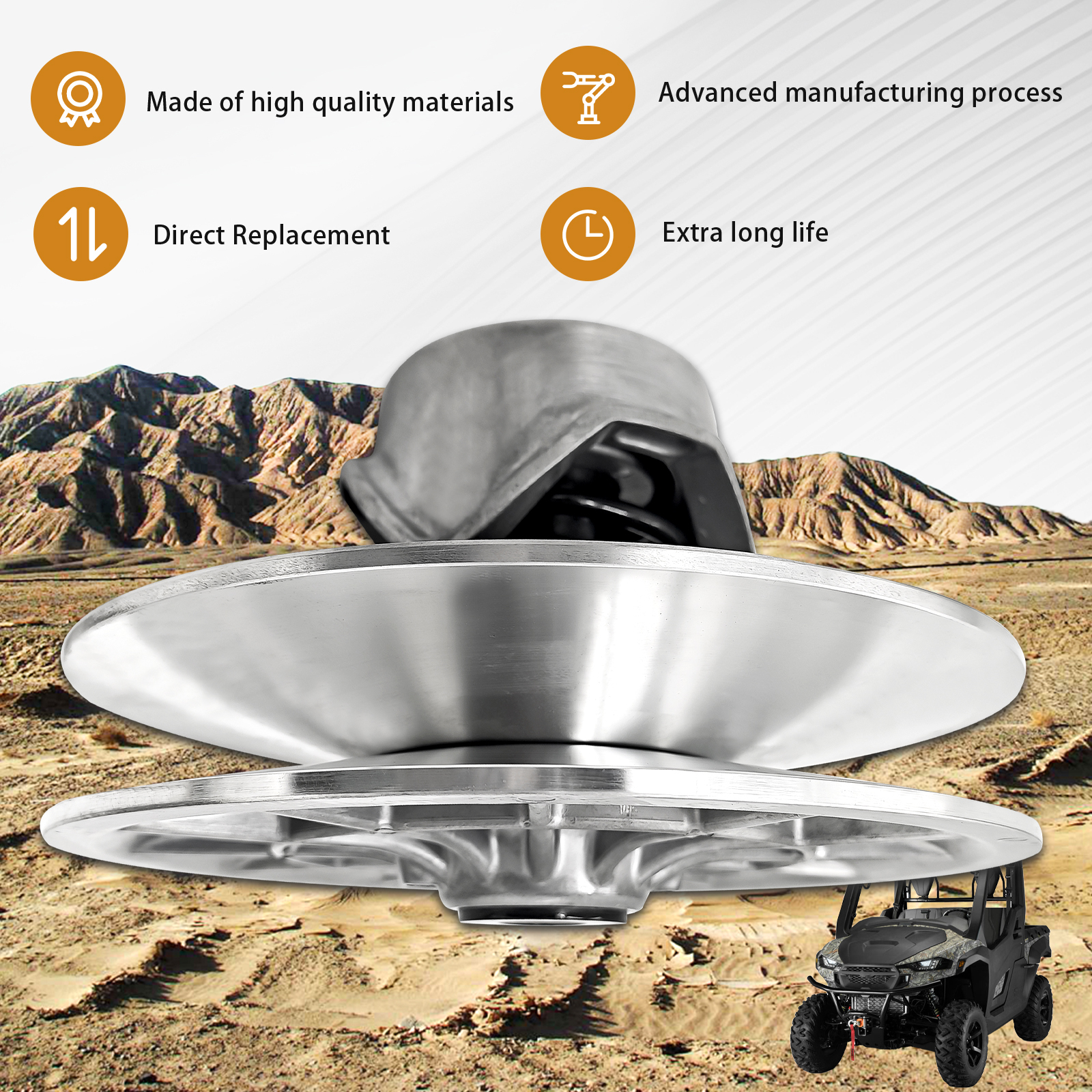 918-04586B Secondary Driven Clutch CVT Assembly Fits For Cub Cadet Volunteer 465 466 467 475 EFI