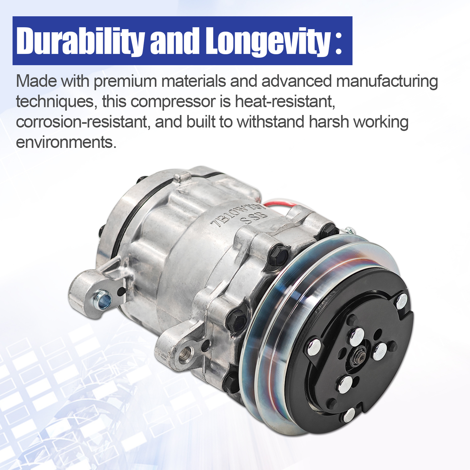  A/C Compressor Fits for John Deere 30G 30P 35G 35P 50G 50P for Hitachi ZAXIS30U-5N ZAXIS35U-5N ZAXIS50U-5N