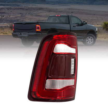 Tail Light Rear Lamp Left Driver Side w/Blind Spot (Module NOT Included) For 2019-2023 Dodge Ram 2500 3500,Red Trim LED Type