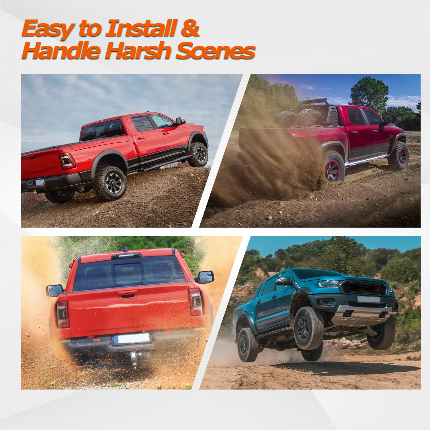 Tail Light Rear Lamp Left Driver Side w/Blind Spot (Module NOT Included) For 2019-2023 Dodge Ram 2500 3500,Red Trim LED Type