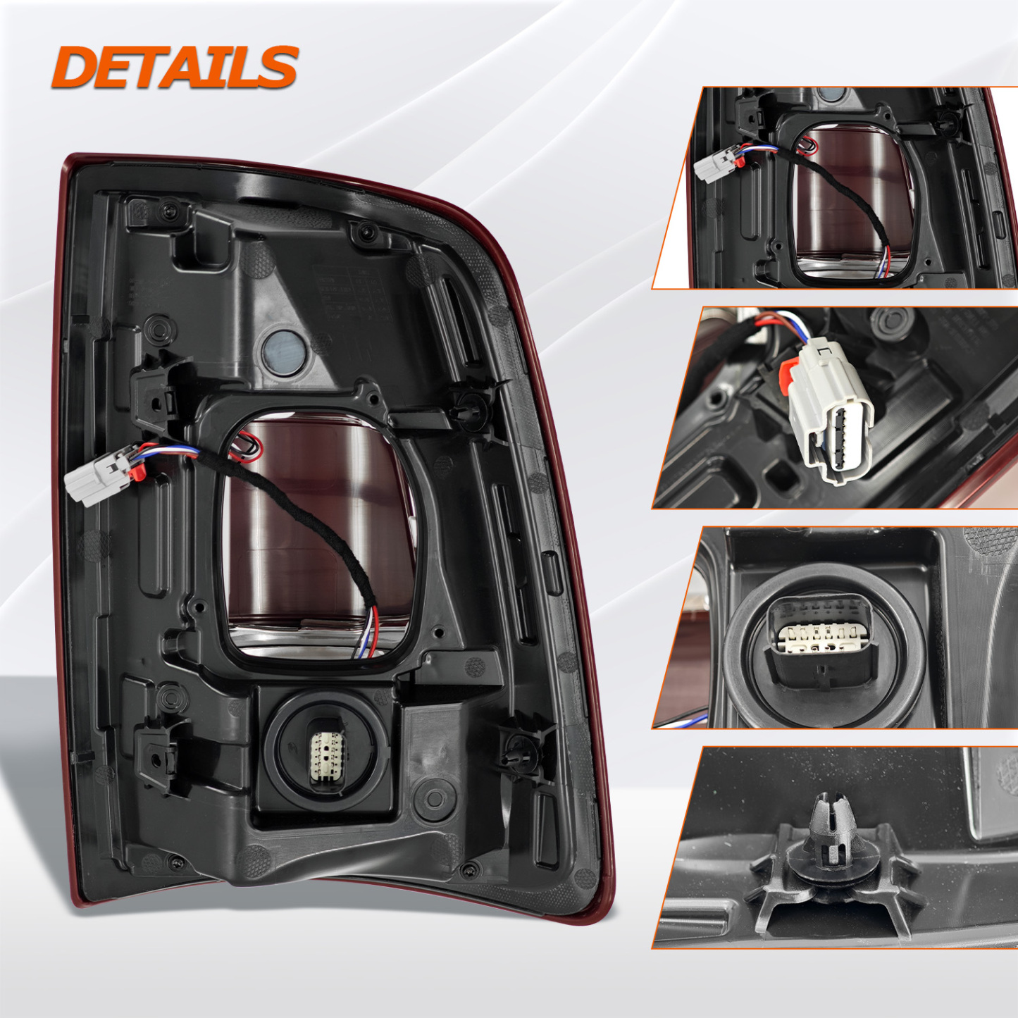 Tail Light Rear Lamp Left Driver Side w/Blind Spot (Module NOT Included) For 2019-2023 Dodge Ram 2500 3500,Red Trim LED Type