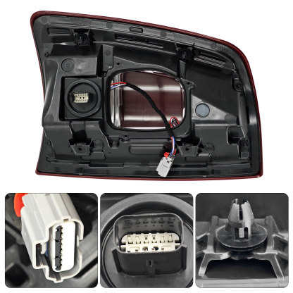 68361720AH Tail Light  Right Passenger Side Rear Lamp w/Blind Spot (Module NOT Included) For 2019-2023 Dodge Ram 2500 3500,Red Trim LED Type