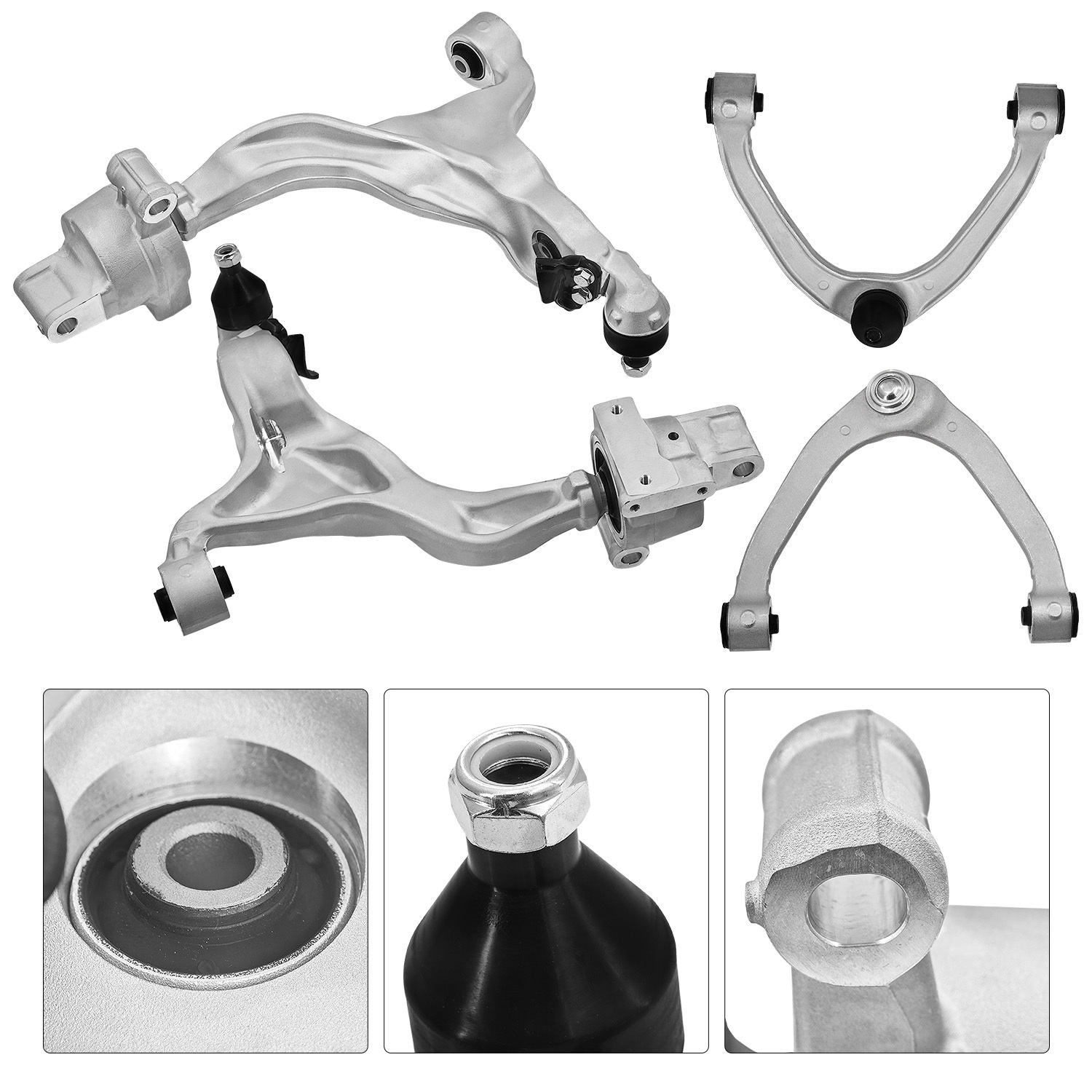 Front Lower & Upper Control Arm Kit Compatible with Infiniti Q50 2014-2024, Q60 2017-2022