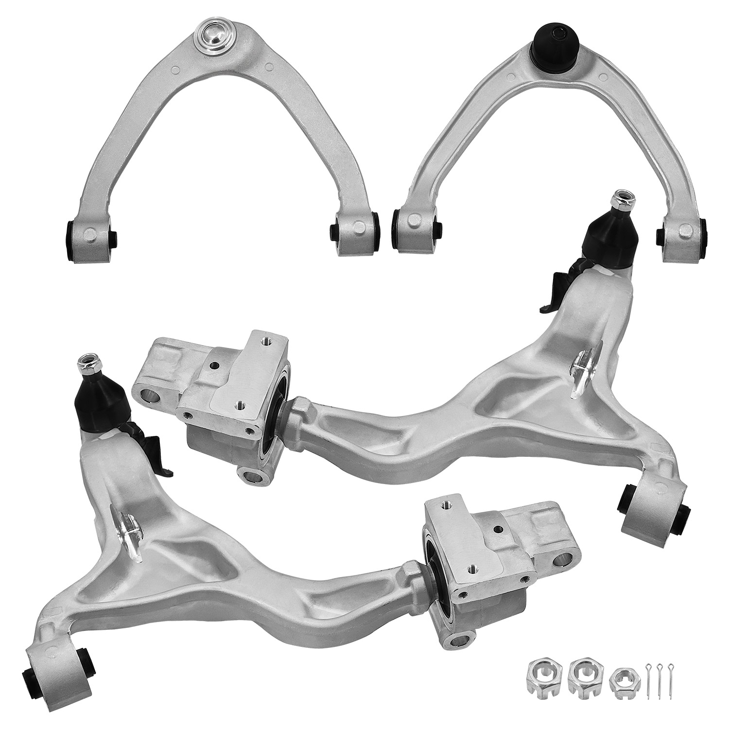 Front Lower & Upper Control Arm Kit Compatible with Infiniti Q50 2014-2024, Q60 2017-2022