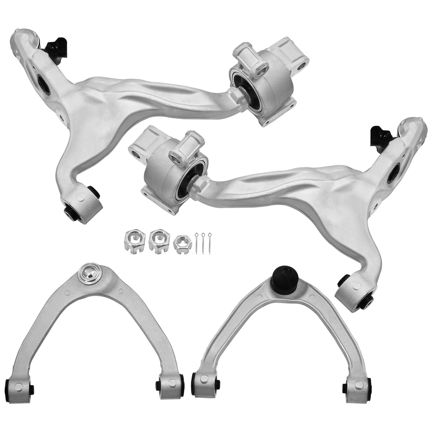 Front Lower & Upper Control Arm Kit Compatible with Infiniti Q50 2014-2024, Q60 2017-2022