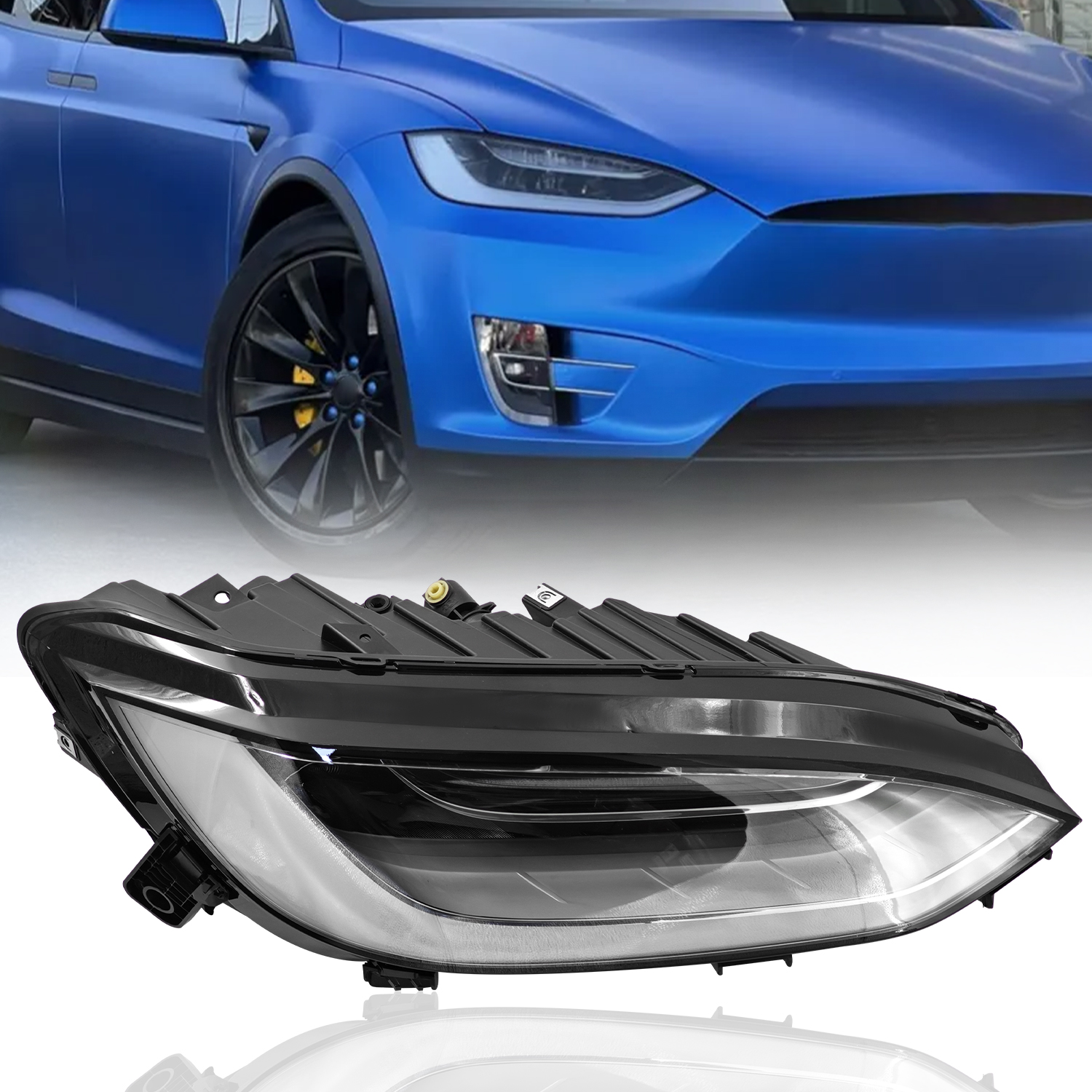 103431300C LED Right Passenger Side Headlight Compatible with 2015-2019 Tesla Model X 