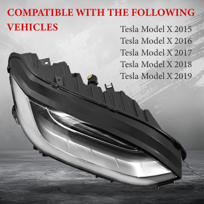 103431300C LED Right Passenger Side Headlight Compatible with 2015-2019 Tesla Model X 