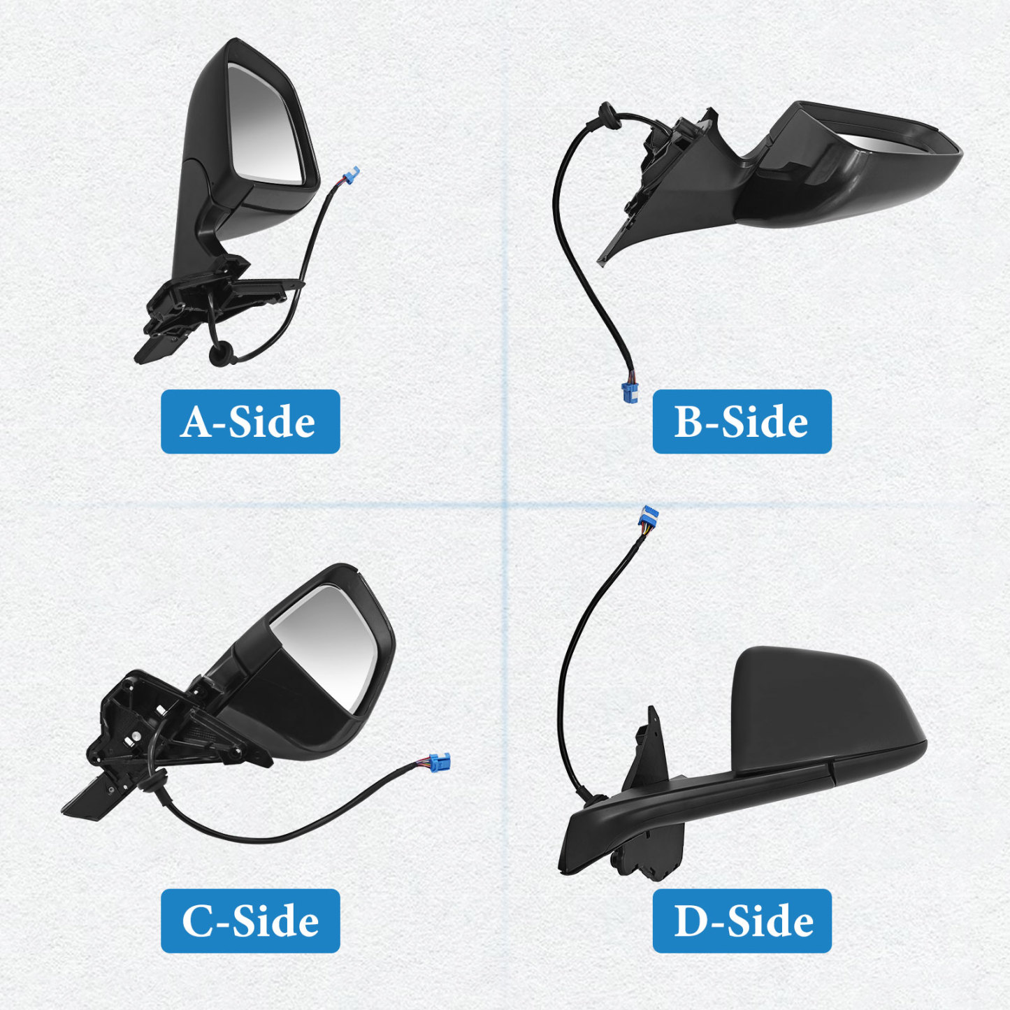 Gray Left Driver Side Exterior View Mirror Compatible with Tesla Model Y 2020-2023 with Anti-Glare